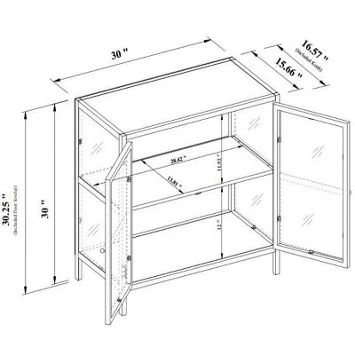 30" Crystal Cove Glass Cabinet Black - Threshold™ Designed With Studio McGee - Image 6