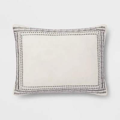 5pc Woven Diamond Stripe Comforter Set Cream/Black - Threshold™ - Image 6