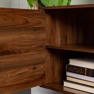 2 Door Mid-Century Modern Wood Storage TV Stand For TVs Up To 80" - Saracina Home - Image 8