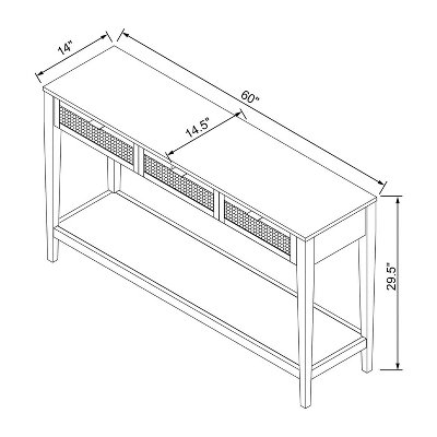 East Bluff Woven Drawer Console Table - Threshold™ Designed With Studio McGee - Image 11