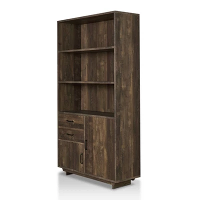 69.8" Tappan Bookcase With Cabinet Reclaimed Oak - HOMES: Inside + Out - Image 3