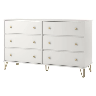 6 Drawer Finley Dresser White - Novogratz - Image 3