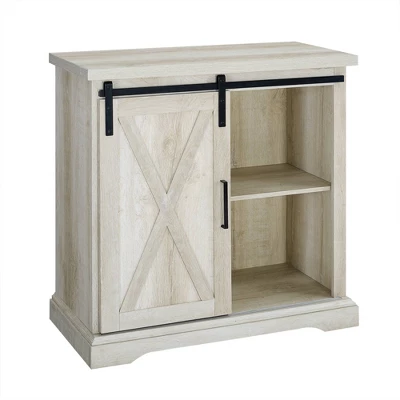 Tertia Industrial Accent Cabinet With Sliding X Barn Door - Saracina Home - Image 10
