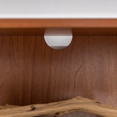 2 Door Mid-Century Modern Wood Storage TV Stand For TVs Up To 65" - Saracina Home - Image 6