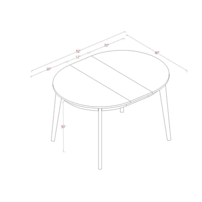 Astrid Mid-Century Round Extendable Dining Table - Threshold™ - Image 5