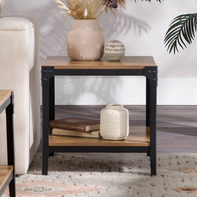 Set Of 2 Benny Urban Industrial Angle Iron Side Tables - Saracina Home - Image 9