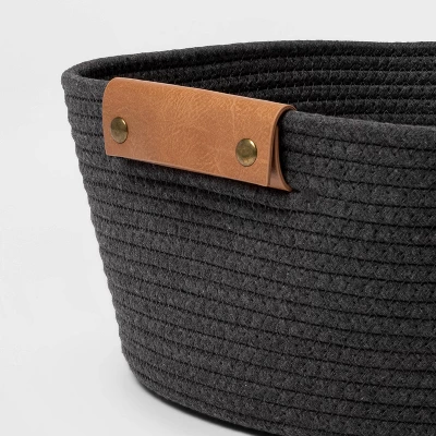 13" Small Coiled Rope Warm Gray Charcoal - Brightroom™ - Image 2