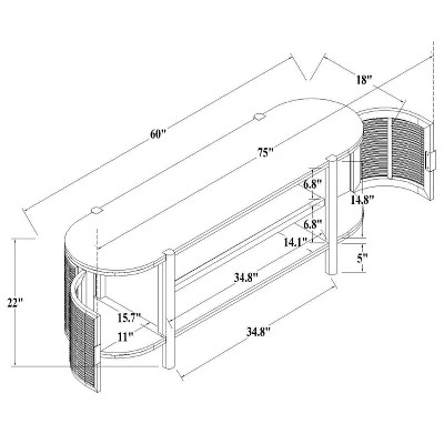 Portola Hills Caned Door TV Stand For TVs Up To 60" - Threshold™ Designed With Studio McGee - Image 9
