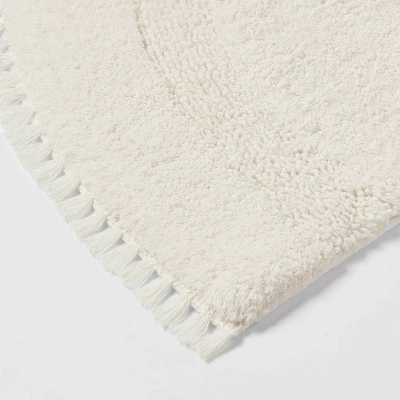 18"x32" Plush Half Moon Bath Rug Cream - Threshold™ - Image 2