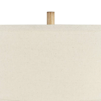 360 Lighting Cody Rustic Farmhouse Table Lamps 24 1/2" High Set Of 2 Beige Textured Pebble Drum Shade For Bedroom Living Room Bedside Nightstand House - Image 2