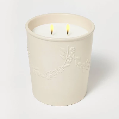 25oz Ceramic Bay & Winter Berry Candle Cream - Threshold™ Designed With Studio McGee - Image 2