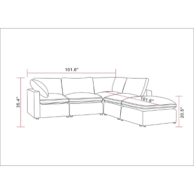 5pc Allandale Modular Sectional Sofa Set - Project 62™ - Image 6