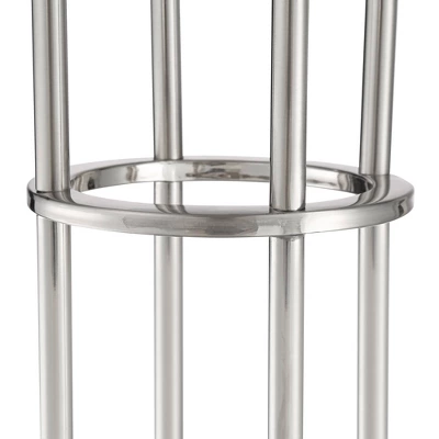 Possini Euro Design Modern Tree Floor Lamp With USB Charging Port 4-Light 72" Tall Brushed Nickel Glass Shade Living Room Reading - Image 3