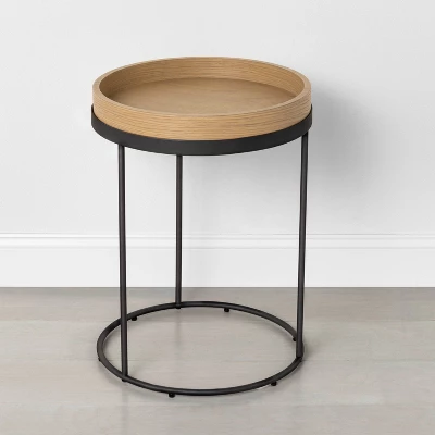 Wood & Steel Accent Side Table - Natural/Black - Hearth & Hand⢠With Magnolia - Image 2