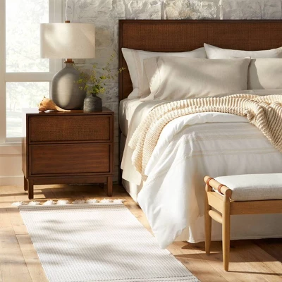 Wood & Cane Transitional Nightstand - Hearth & Hand™ With Magnolia - Image 7