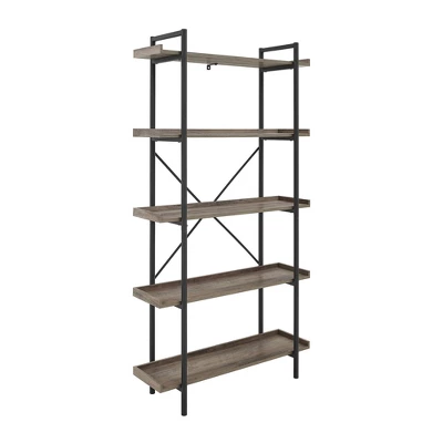 68" 5 Tray Shelf Urban Pipe X Back Bookshelf - Saracina Home - Image 10