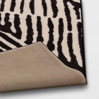 Abstract Lines Rug Black/Tan - Threshold™ - Image 3