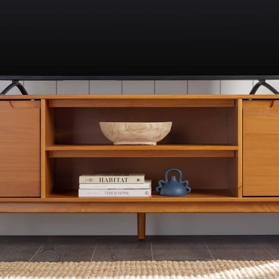 Solid Wood Mid-Century Modern TV Stand For TVs Up To 80" - Saracina Home - Image 10