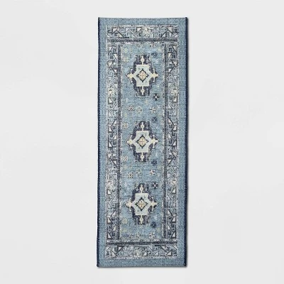 Vintage Persian Medallion Kitchen Rug Blue - Threshold™ - Image 5