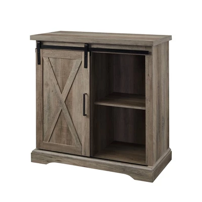 Tertia Industrial Accent Cabinet With Sliding X Barn Door - Saracina Home - Image 8