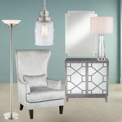 Possini Euro Design Metro Modern Torchiere Floor Lamp 71" Tall Brushed Nickel Frosted White Acrylic Shade For Living Room Reading Bedroom Office House - Image 6