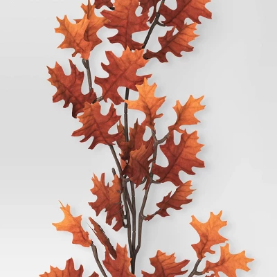 Artificial Oak Leaf Garland - Threshold™ - Image 2
