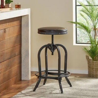 27.5" Gunner Swivel Barstool - Christopher Knight Home - Image 4