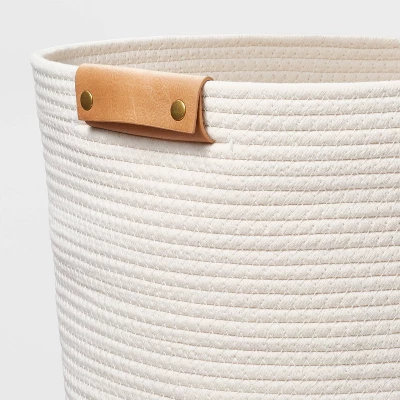 Decorative Coiled Rope Basket White - Brightroom™ - Image 2
