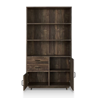 69.8" Tappan Bookcase With Cabinet Reclaimed Oak - HOMES: Inside + Out - Image 2