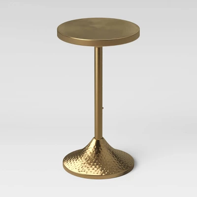 Lasker Patina Brass Drink Table Brass - Threshold™ - Image 2