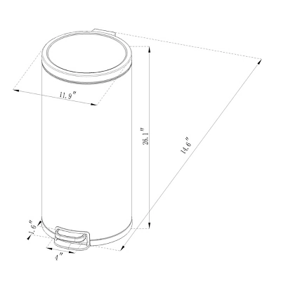 30L Round Step Trash Can - Brightroom™ - Image 3