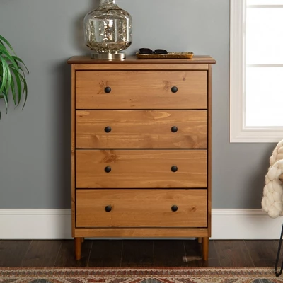 Stiva Classic Mid-Century Modern Vertical 4 Drawer Dresser - Saracina Home - Image 5