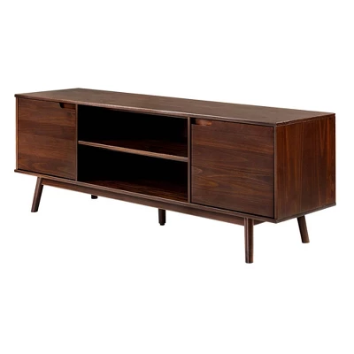 Solid Wood Mid-Century Modern TV Stand For TVs Up To 80" - Saracina Home - Image 18