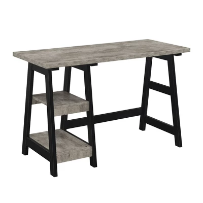 Designs2Go Trestle Desk With Shelves - Breighton Home - Image 15