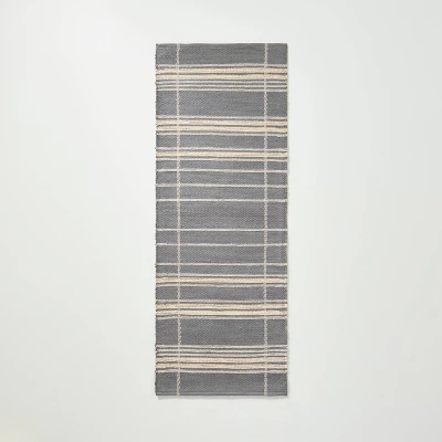 Wool Blend Variegated Stripe Area Rug Dark Gray - Hearth & Hand™ With Magnolia - Image 4
