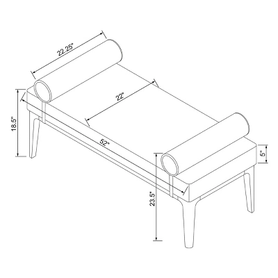 Randolph Bench With Bolster Pillows Linen - Threshold™ Designed With Studio McGee - Image 7