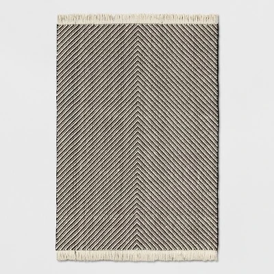 Chevron Woven Area Rug Black/White - Project 62™ - Image 5