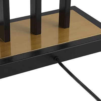 Possini Euro Design Acadia Modern Floor Lamp 71" Tall Black Warm Gold Metal 3 Light Frosted White Glass Globe Shade For Living Room Bedroom Office - Image 5