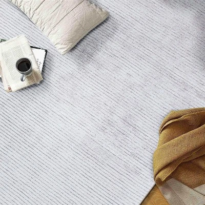 World Rug Gallery Contemporary Distressed Stripe Machine Washable Area Rug - Image 8