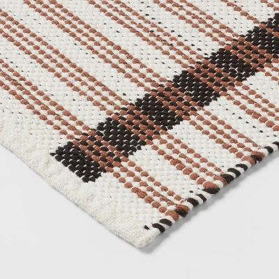 20"x32" Modern Reversible Colorblock Striped Bath Rug - Threshold™ - Image 2