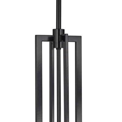 Possini Euro Design Sundry Semi Gloss Black Drum Pendant Chandelier 24" Wide Modern Double Shade 4-Light Fixture For Dining Room Foyer Kitchen Island - Image 4