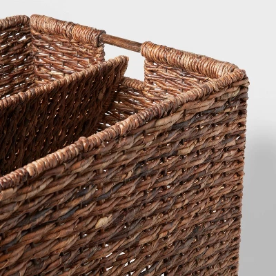 Woven Abaca Folding Lidded Cube Brown - Brightroom™ - Image 2