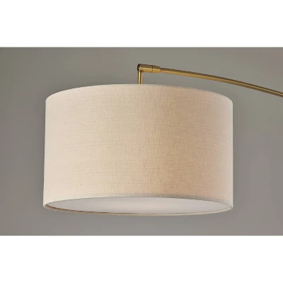 Adler Arc Floor Lamp Antique Brass - Adesso - Image 3