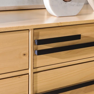 Modern 6 Drawer Double Dresser With Long Handles - Saracina Home - Image 10