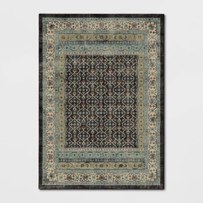 Distressed Geometric Tufted Area Rug Green - Threshold™ - Image 4