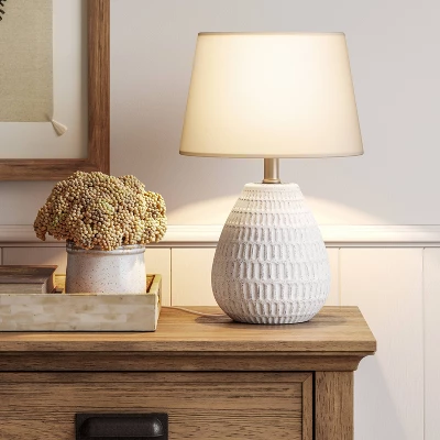 Ceramic Textured Table Lamp Base White - Threshold™ - Image 2