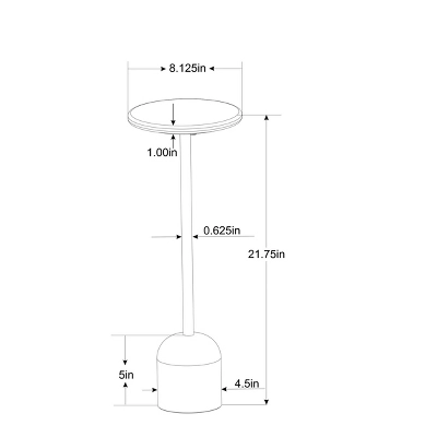 Marble Top Drink Side Table - Brass/White - Hearth & Hand™ With Magnolia - Image 5