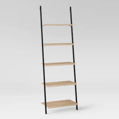 72" Loring 5 Shelf Leaning Bookshelf - Threshold™ - Image 7