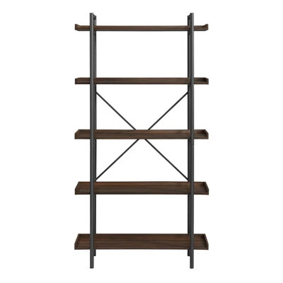 68" 5 Tray Shelf Urban Pipe X Back Bookshelf - Saracina Home - Image 9