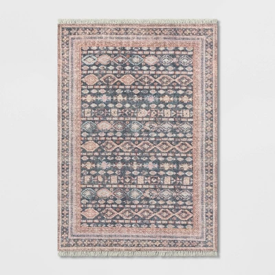 Alexandra Floral Printed Border Persian Rug Blush - Opalhouse⢠- Image 5